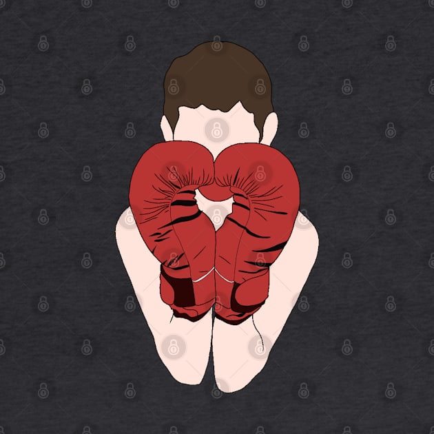 Boxer with Red Gloves - A Boxer wearing Boxing Gloves by Tilila